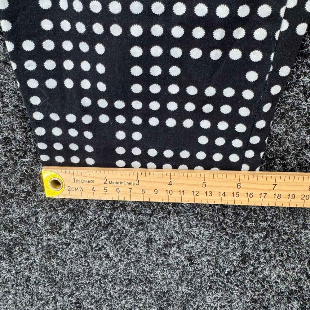 Gap Slim Cropped Pants Womens 8 Black White Polka Dot Geometric Stretch Trousers - Picture 7 of 8